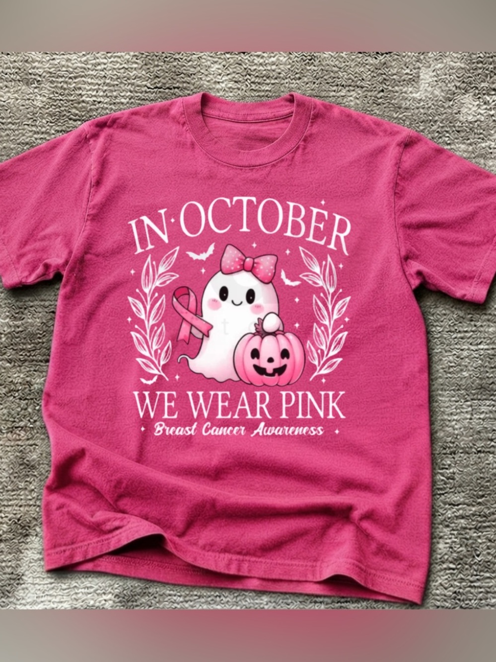 Gildan Pink 'In October We Wear Pink' Graphic Tee